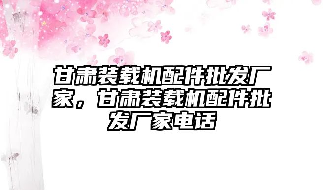 甘肅裝載機(jī)配件批發(fā)廠家，甘肅裝載機(jī)配件批發(fā)廠家電話