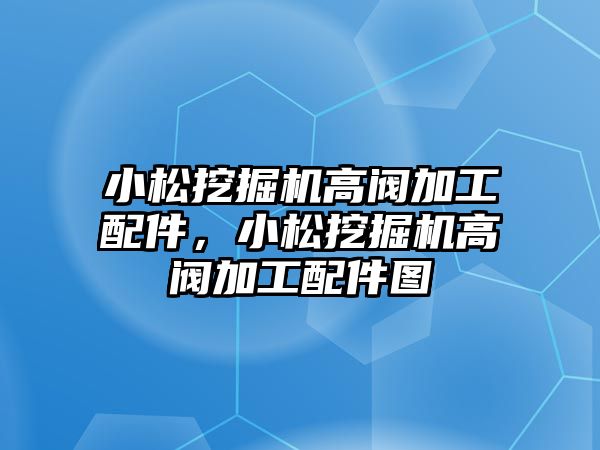 小松挖掘機高閥加工配件，小松挖掘機高閥加工配件圖