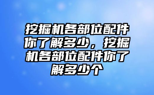 挖掘機(jī)各部位配件你了解多少，挖掘機(jī)各部位配件你了解多少個