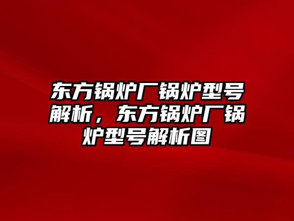 東方鍋爐廠鍋爐型號解析，東方鍋爐廠鍋爐型號解析圖