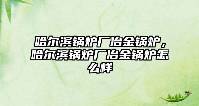 哈爾濱鍋爐廠冶金鍋爐，哈爾濱鍋爐廠冶金鍋爐怎么樣