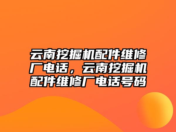 云南挖掘機(jī)配件維修廠電話，云南挖掘機(jī)配件維修廠電話號碼