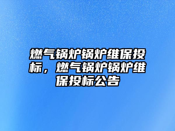 燃?xì)忮仩t鍋爐維保投標(biāo)，燃?xì)忮仩t鍋爐維保投標(biāo)公告