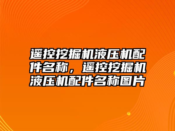 遙控挖掘機液壓機配件名稱，遙控挖掘機液壓機配件名稱圖片