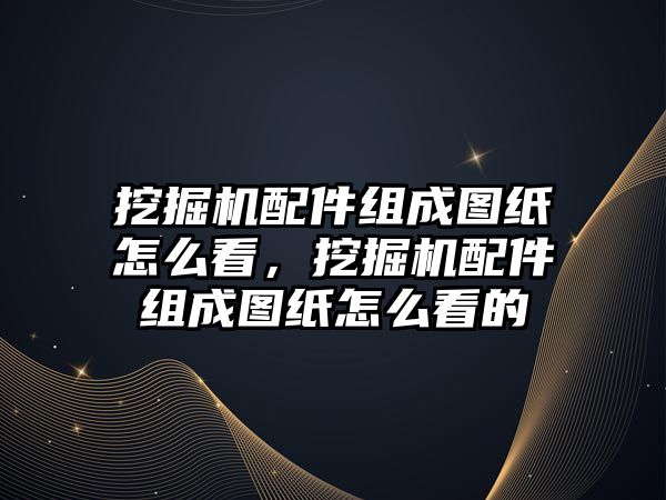 挖掘機配件組成圖紙怎么看，挖掘機配件組成圖紙怎么看的