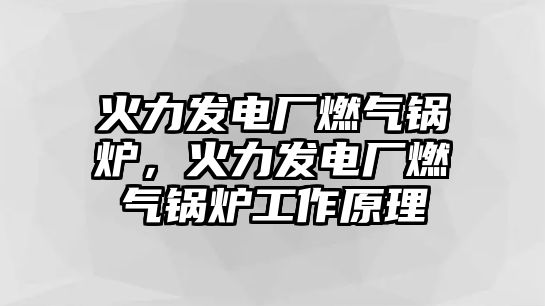 火力發(fā)電廠燃氣鍋爐，火力發(fā)電廠燃氣鍋爐工作原理