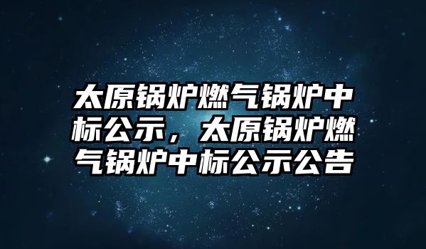 太原鍋爐燃氣鍋爐中標公示，太原鍋爐燃氣鍋爐中標公示公告