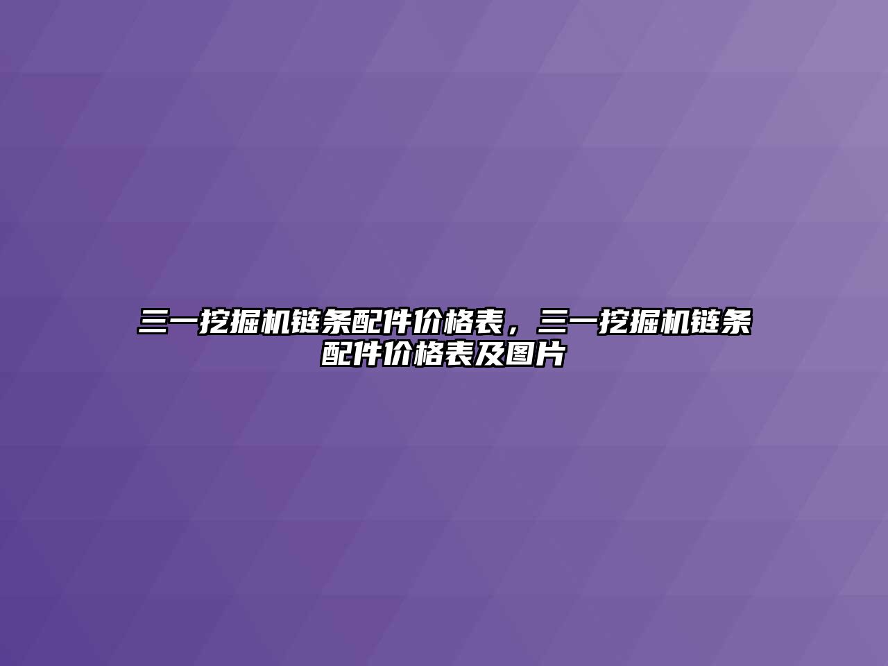 三一挖掘機(jī)鏈條配件價(jià)格表，三一挖掘機(jī)鏈條配件價(jià)格表及圖片