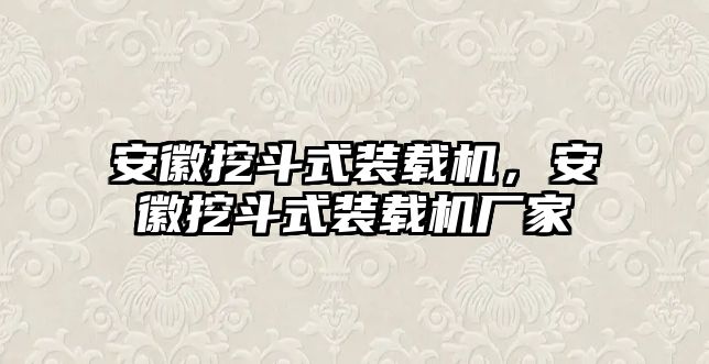 安徽挖斗式裝載機(jī)，安徽挖斗式裝載機(jī)廠家