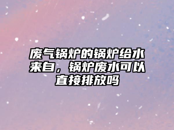 廢氣鍋爐的鍋爐給水來(lái)自，鍋爐廢水可以直接排放嗎