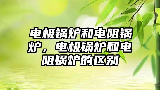 電極鍋爐和電阻鍋爐，電極鍋爐和電阻鍋爐的區(qū)別