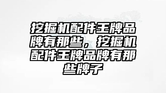 挖掘機(jī)配件王牌品牌有那些，挖掘機(jī)配件王牌品牌有那些牌子