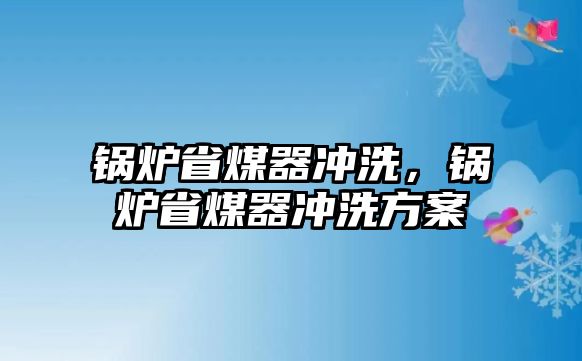 鍋爐省煤器沖洗，鍋爐省煤器沖洗方案