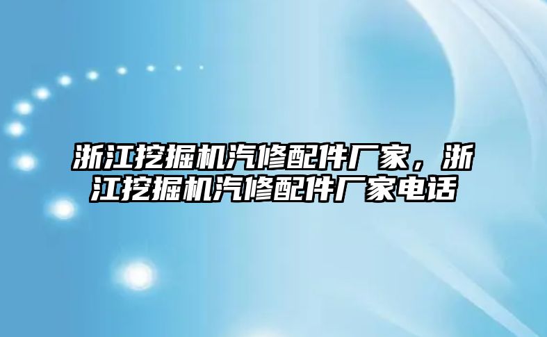 浙江挖掘機(jī)汽修配件廠家，浙江挖掘機(jī)汽修配件廠家電話