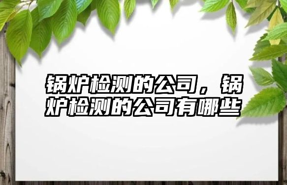 鍋爐檢測的公司，鍋爐檢測的公司有哪些