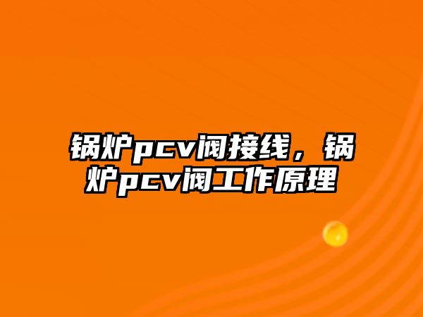 鍋爐pcv閥接線，鍋爐pcv閥工作原理