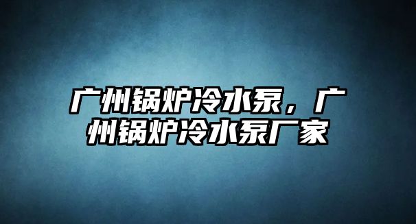 廣州鍋爐冷水泵，廣州鍋爐冷水泵廠家