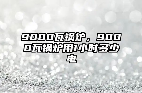 9000瓦鍋爐，9000瓦鍋爐用1小時多少電