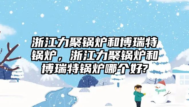 浙江力聚鍋爐和博瑞特鍋爐，浙江力聚鍋爐和博瑞特鍋爐哪個好?