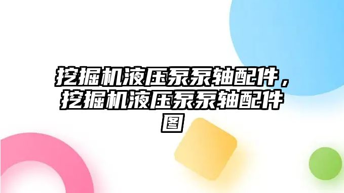 挖掘機液壓泵泵軸配件，挖掘機液壓泵泵軸配件圖