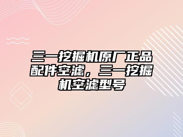 三一挖掘機原廠正品配件空濾，三一挖掘機空濾型號