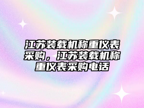 江蘇裝載機(jī)稱重儀表采購，江蘇裝載機(jī)稱重儀表采購電話