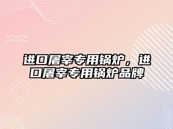 進口屠宰專用鍋爐，進口屠宰專用鍋爐品牌