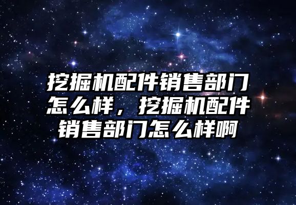 挖掘機配件銷售部門怎么樣，挖掘機配件銷售部門怎么樣啊