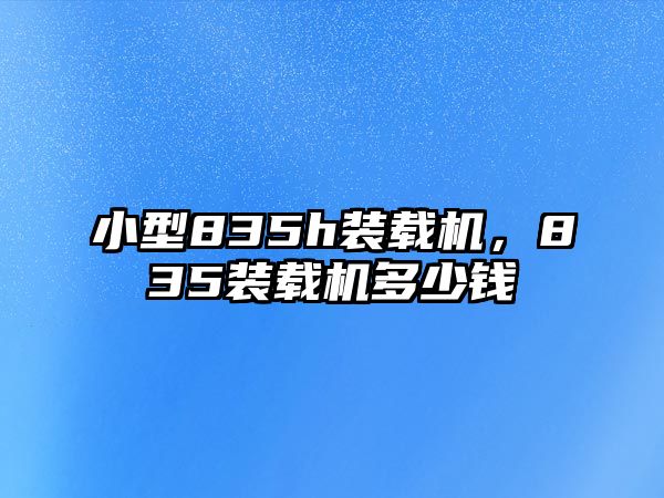 小型835h裝載機，835裝載機多少錢