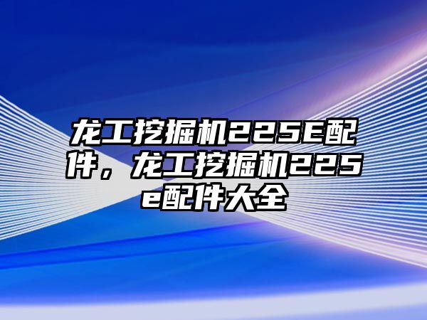 龍工挖掘機(jī)225E配件，龍工挖掘機(jī)225e配件大全