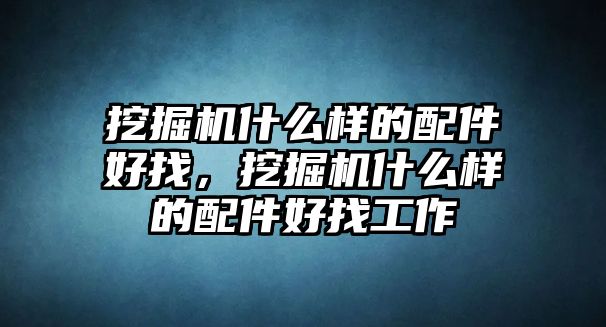 挖掘機什么樣的配件好找，挖掘機什么樣的配件好找工作