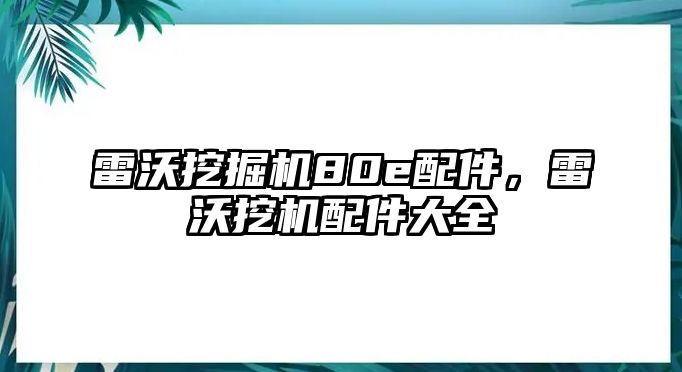 雷沃挖掘機(jī)80e配件，雷沃挖機(jī)配件大全