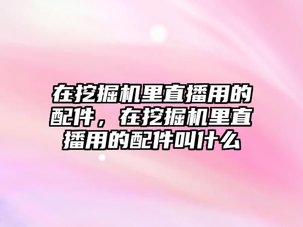 在挖掘機(jī)里直播用的配件，在挖掘機(jī)里直播用的配件叫什么