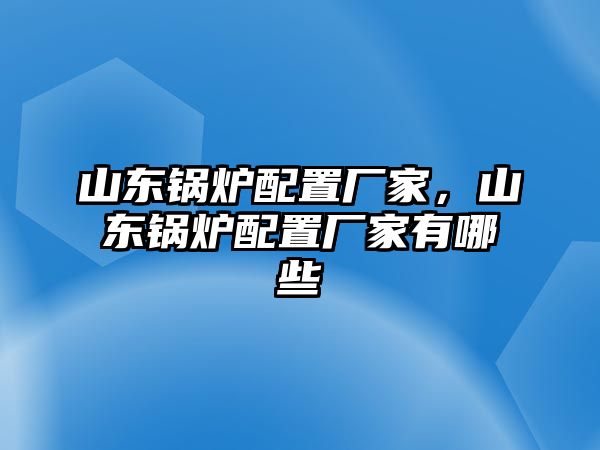 山東鍋爐配置廠家，山東鍋爐配置廠家有哪些