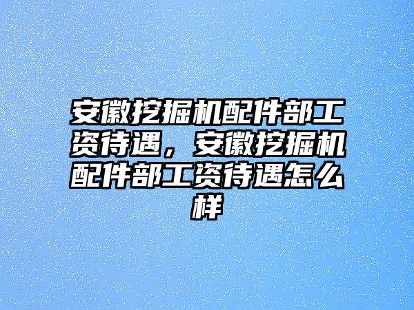 安徽挖掘機(jī)配件部工資待遇，安徽挖掘機(jī)配件部工資待遇怎么樣