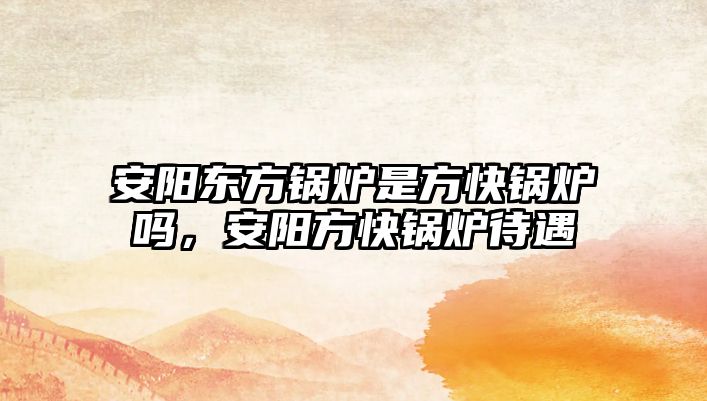 安陽(yáng)東方鍋爐是方快鍋爐嗎，安陽(yáng)方快鍋爐待遇