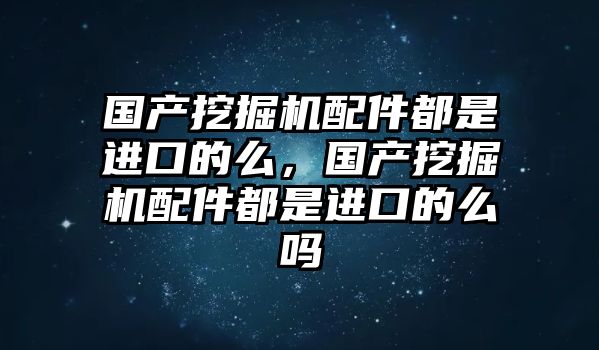 國產(chǎn)挖掘機(jī)配件都是進(jìn)口的么，國產(chǎn)挖掘機(jī)配件都是進(jìn)口的么嗎