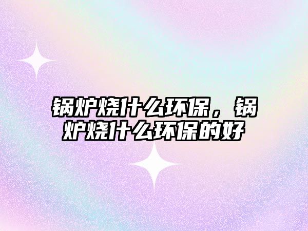 鍋爐燒什么環(huán)保，鍋爐燒什么環(huán)保的好