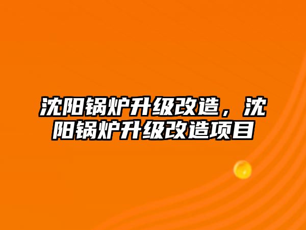 沈陽鍋爐升級改造，沈陽鍋爐升級改造項目