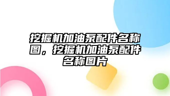 挖掘機(jī)加油泵配件名稱圖，挖掘機(jī)加油泵配件名稱圖片