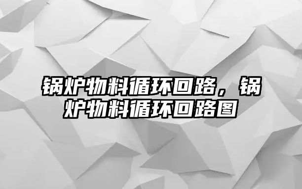 鍋爐物料循環(huán)回路，鍋爐物料循環(huán)回路圖