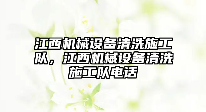 江西機械設備清洗施工隊，江西機械設備清洗施工隊電話