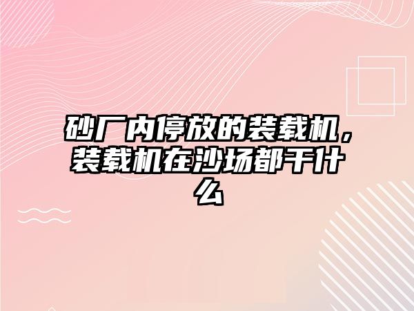 砂廠內(nèi)停放的裝載機，裝載機在沙場都干什么