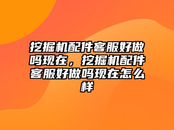 挖掘機(jī)配件客服好做嗎現(xiàn)在，挖掘機(jī)配件客服好做嗎現(xiàn)在怎么樣