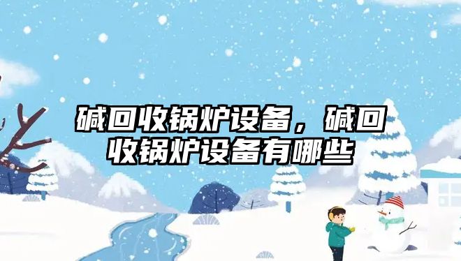 堿回收鍋爐設備，堿回收鍋爐設備有哪些