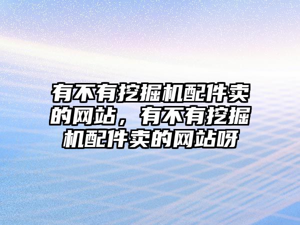 有不有挖掘機(jī)配件賣的網(wǎng)站，有不有挖掘機(jī)配件賣的網(wǎng)站呀