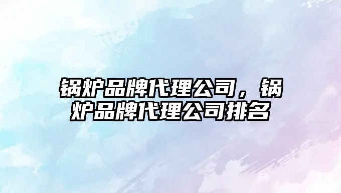 鍋爐品牌代理公司，鍋爐品牌代理公司排名