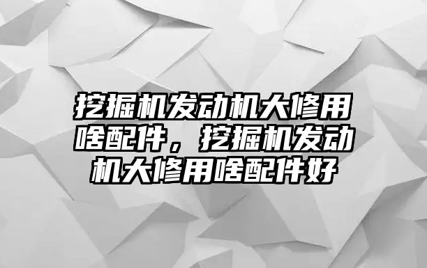 挖掘機發(fā)動機大修用啥配件，挖掘機發(fā)動機大修用啥配件好