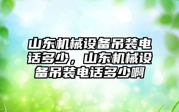 山東機械設(shè)備吊裝電話多少，山東機械設(shè)備吊裝電話多少啊