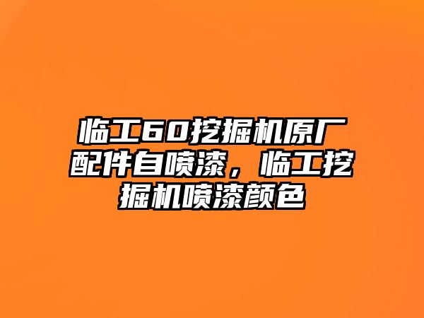 臨工60挖掘機原廠配件自噴漆，臨工挖掘機噴漆顏色